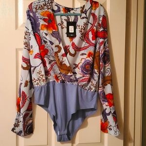 Fashion Nova multicolor bodysuit size 3x